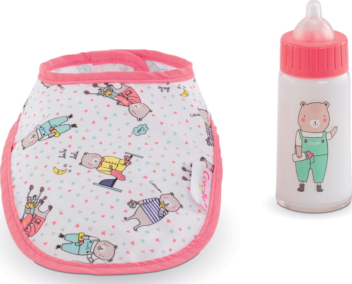 Corolle Bib & Magic Milk Bottle