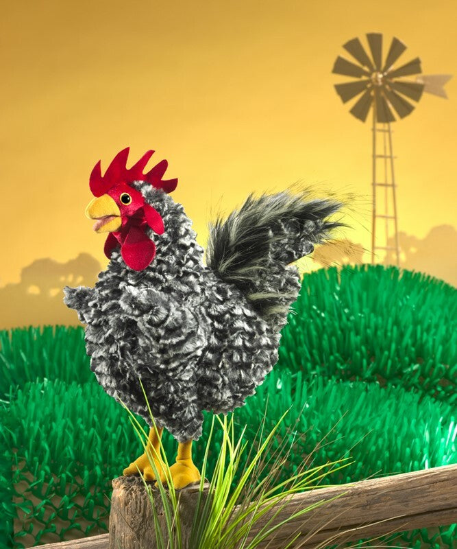 Folkmanis Barred Rock Rooster Hand Puppet