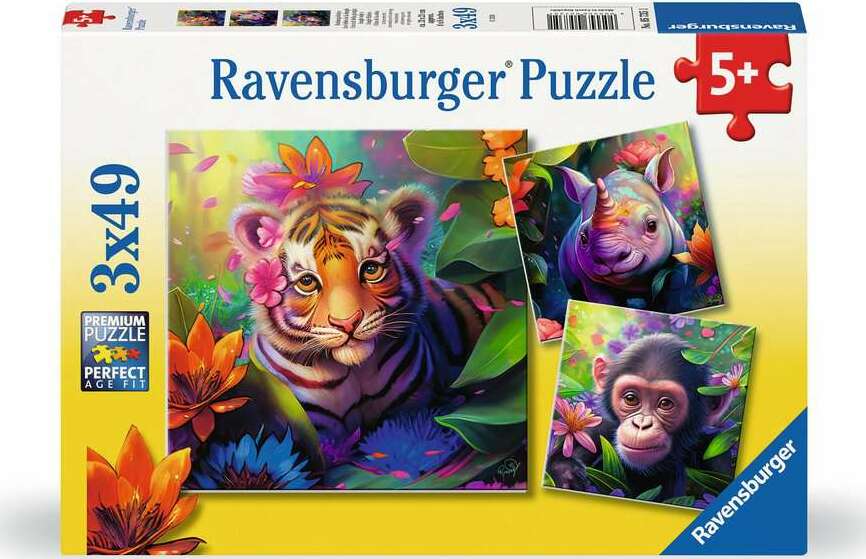 Ravensburger Jungle Babies (3x49 Piece Puzzle)