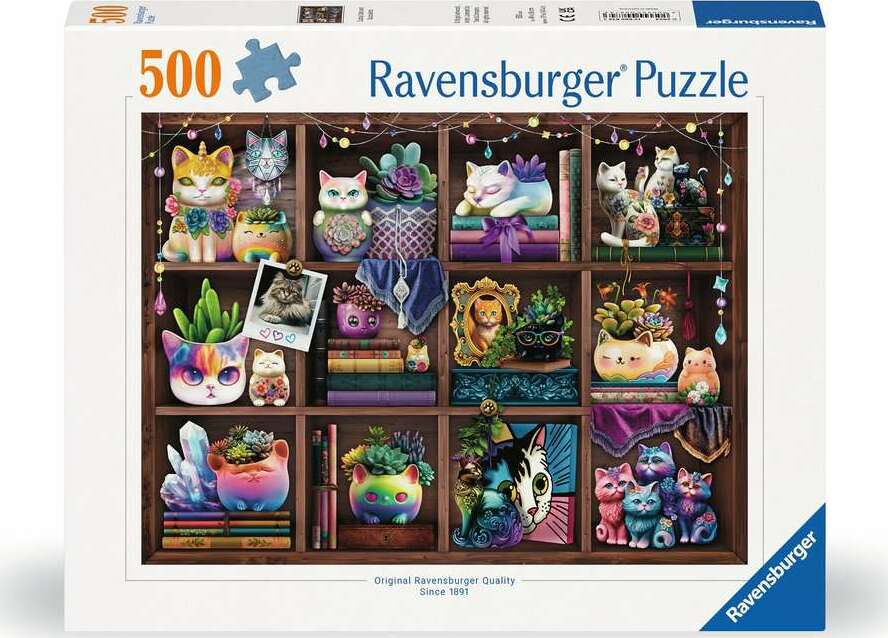 Ravensburger Cubby Cats and Succulents 500pc