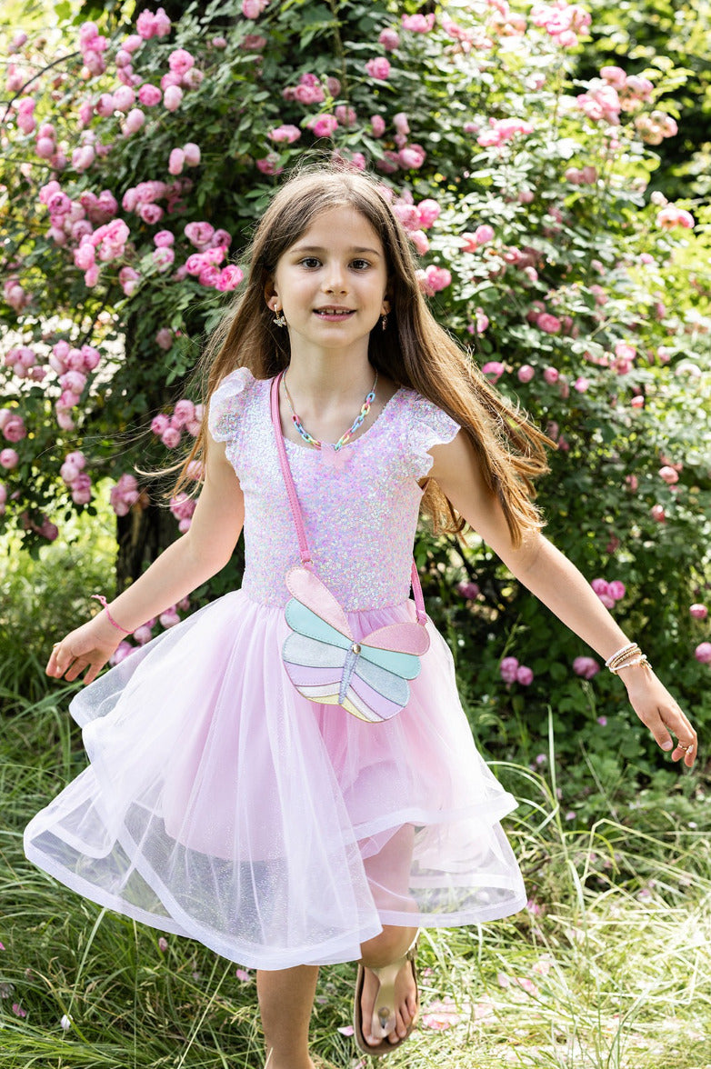 Pink Sequins Twirl Dress (Size 5-6)