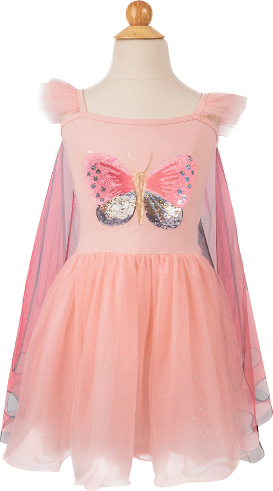 Sequins Secret Butterfly Twirl Dress with Wings (Size 5-6)