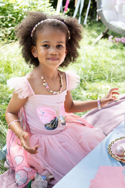 Sequins Secret Butterfly Twirl Dress with Wings (Size 5-6)