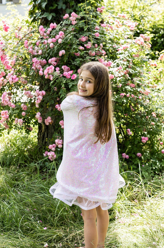 Pink Sequins Twirl Cape (Size 4-6)