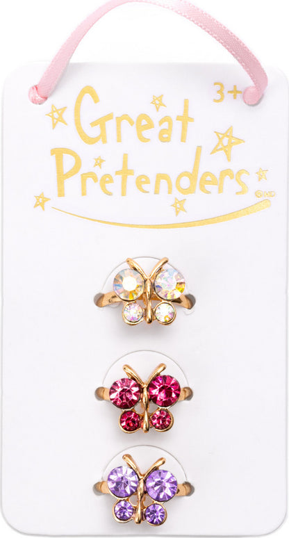 Boutique Butterfly Gem Rings