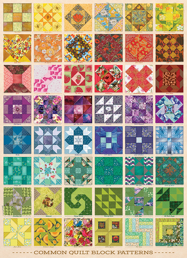 Common Quilt Blocks puzzle (1000 pc)