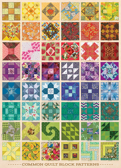 Common Quilt Blocks puzzle (1000 pc)
