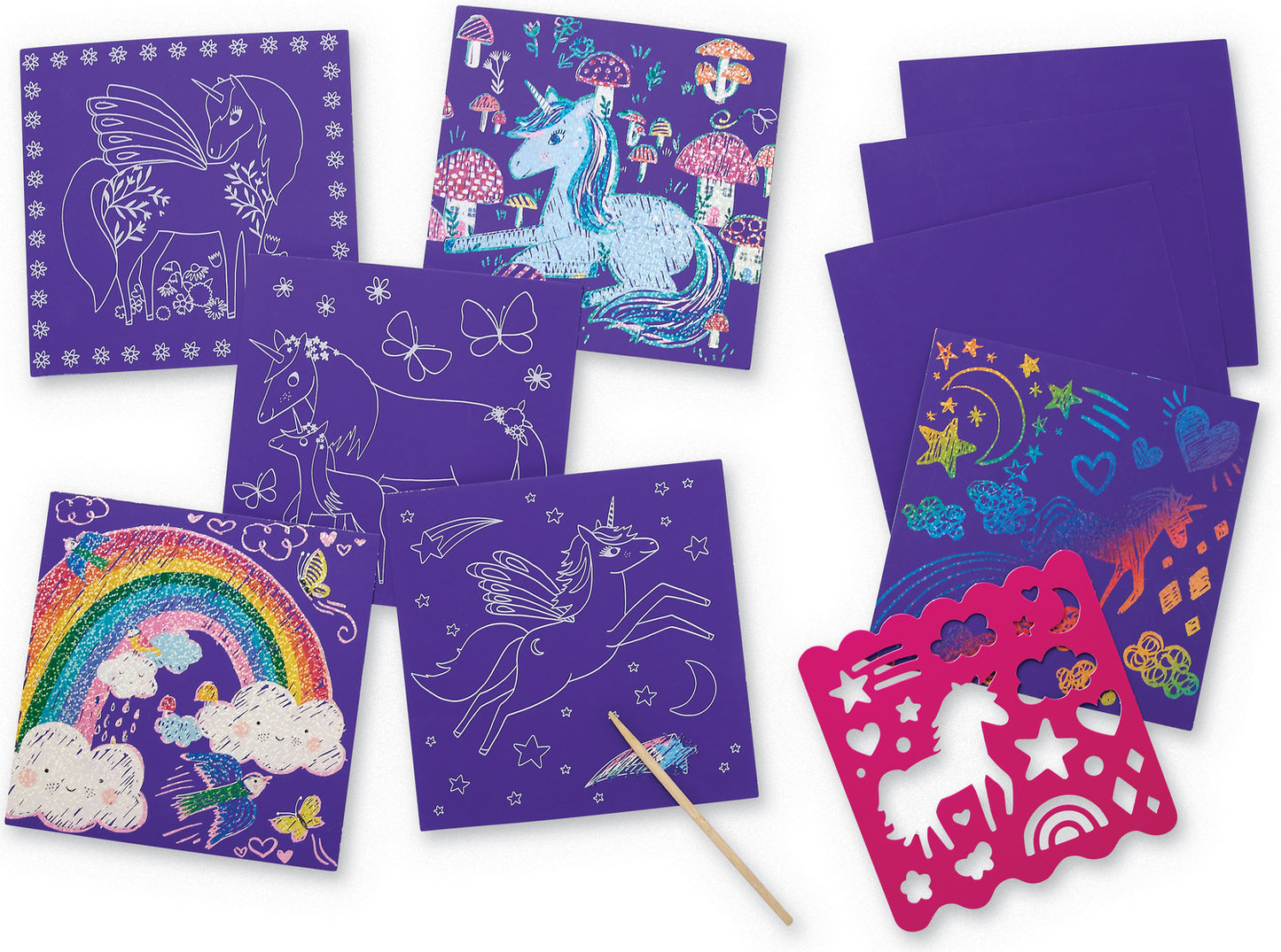 Sparkle Scratch Art Unicorn