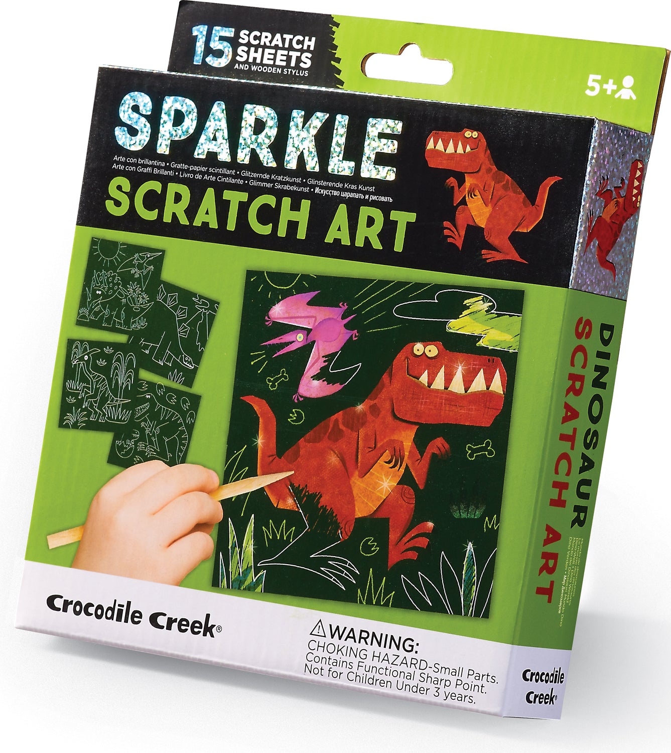 Sparkle Scratch Art Dinosaur