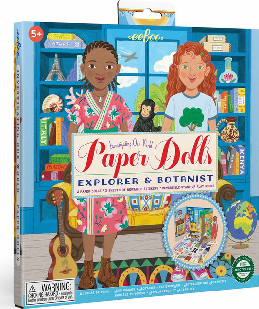 Explorer & Botanist (paper dolls + dino sets )