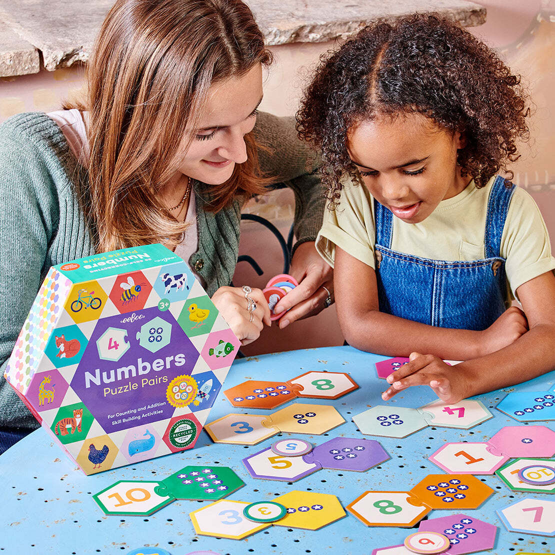 Numbers (hexagon puzzle pairs)