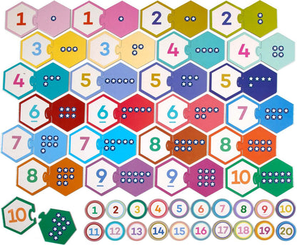 Numbers (hexagon puzzle pairs)