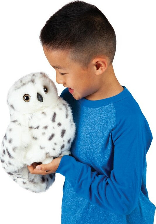 Owl, Snowy Turning Head Puppet