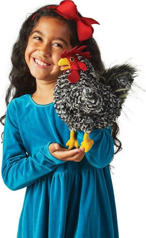Folkmanis Barred Rock Rooster Hand Puppet