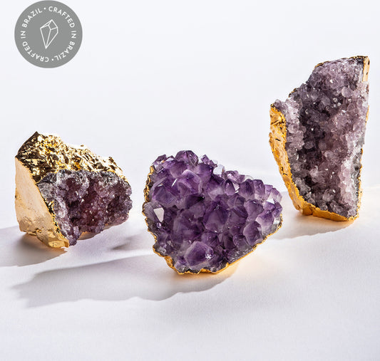 Gold Gilded Amethyst Cluster