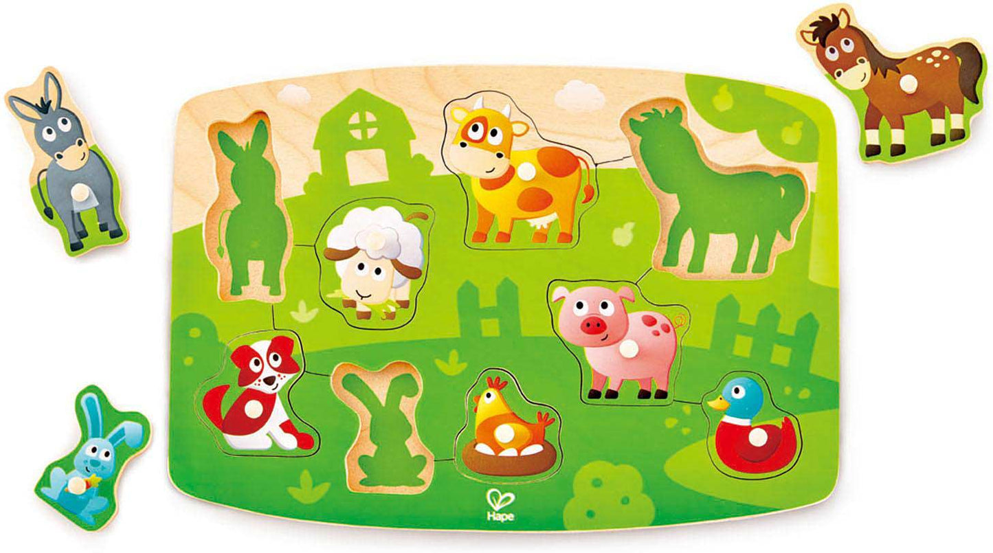 HAPE Farmyard Peg Puzzle