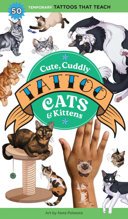 Cute, Cuddly Tattoo Cats & Kittens Temporary Tattoos