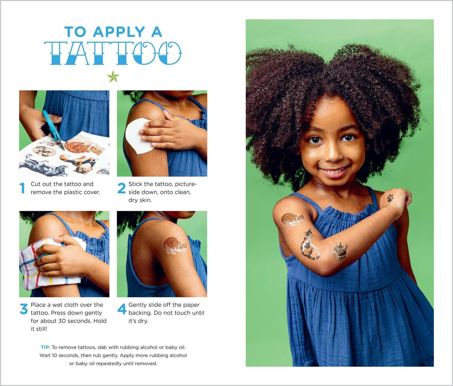 Cute, Cuddly Tattoo Cats & Kittens Temporary Tattoos