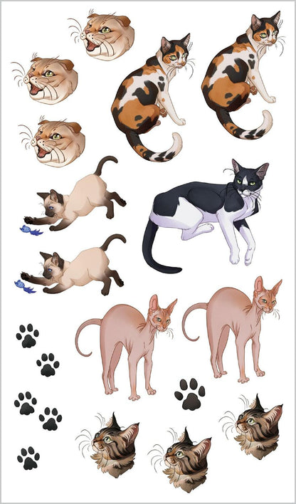 Cute, Cuddly Tattoo Cats & Kittens Temporary Tattoos
