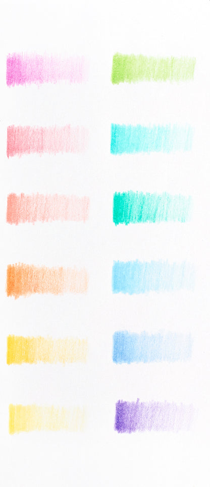 Colored Pencils Pastel Hues