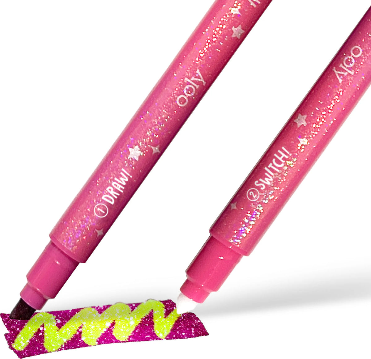 Switch-Eroo Sparkle Glittery Color Changing Markers - Set of 12