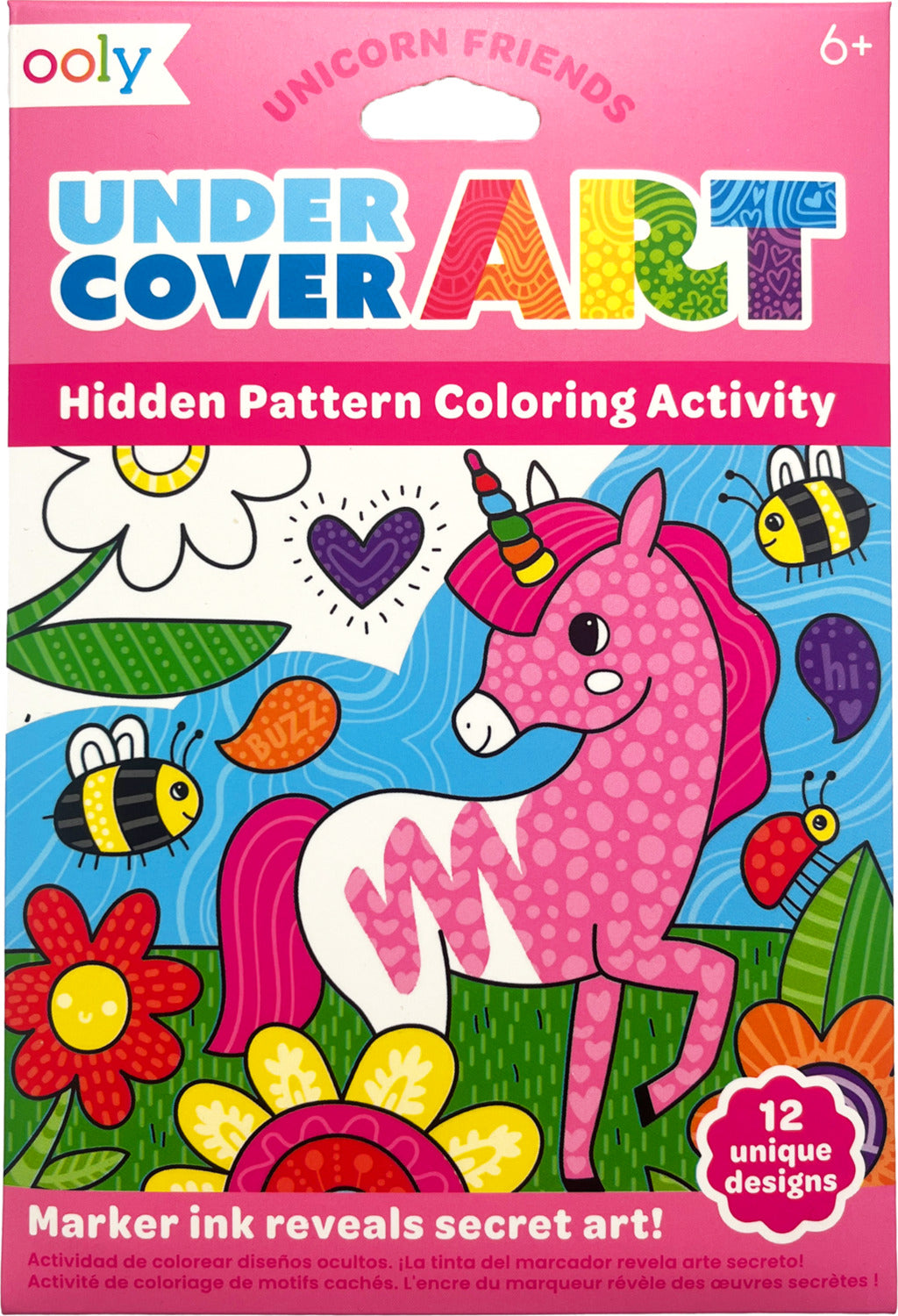 Ooly Undercover Art Hidden Pattern Coloring Activity Art Cards - Unico ...