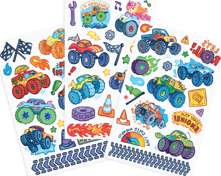 Tattoo-Palooza Temporary Tattoos Monster Truck
