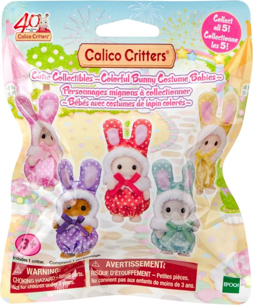 Calico Critters Cutie Collectibles - Colorful Bunny Costume Babies (assorted)