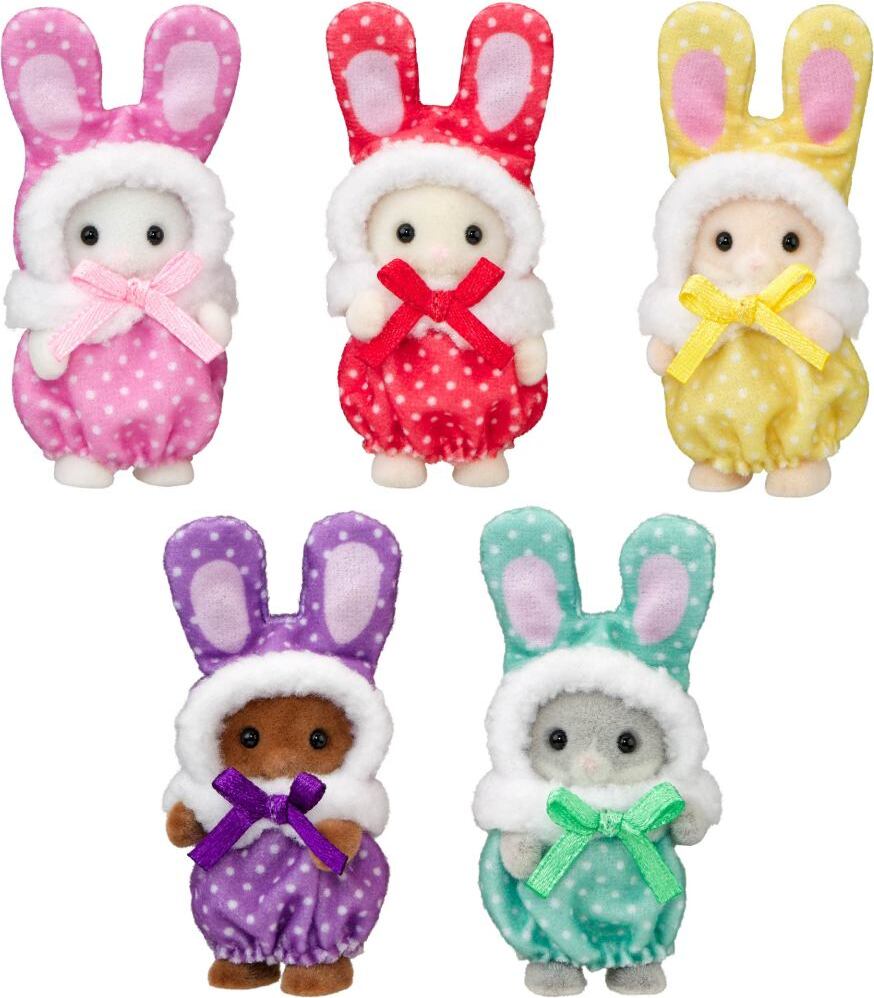 Calico Critters Cutie Collectibles - Colorful Bunny Costume Babies (assorted)