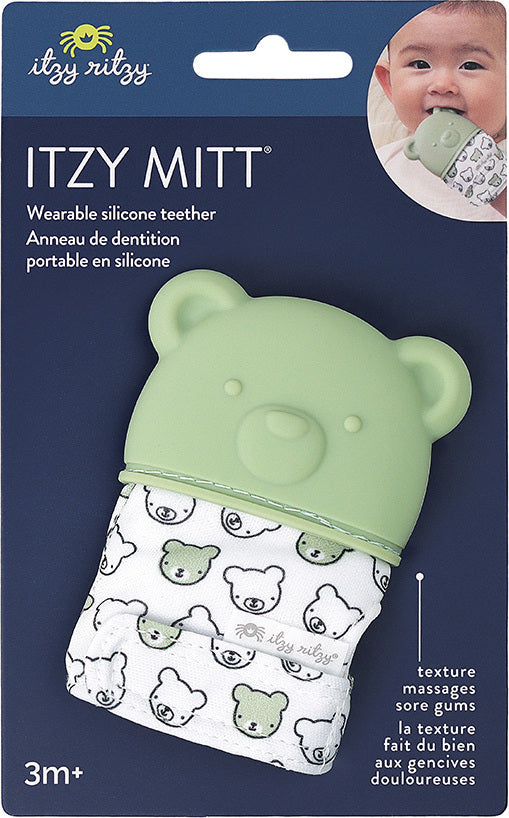 Itzy Mitt™ - Teething Mitt (Sage Bear)