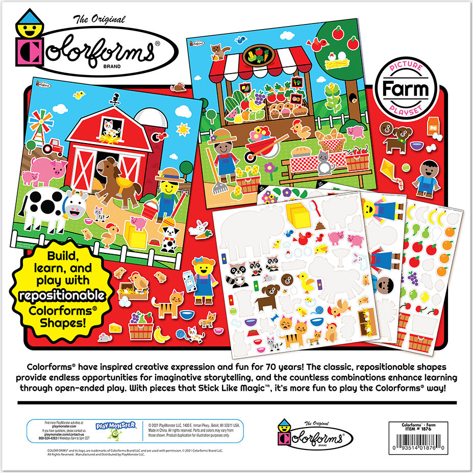 Colorforms Play Set Colorforms® Farm Picture Playset – Tom's Toys