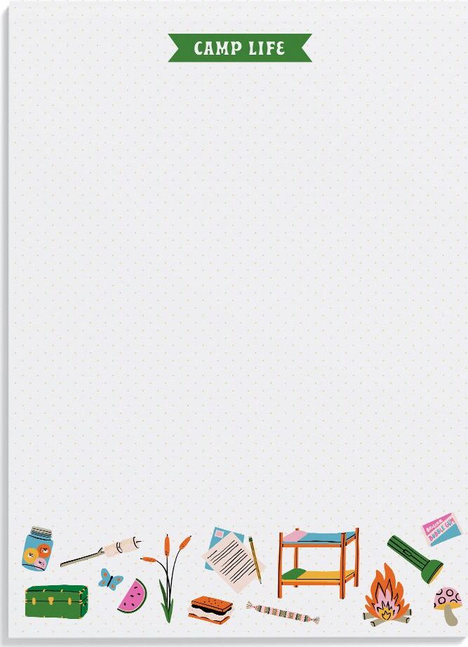Camp Life Notepad