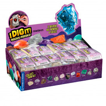 I Dig It! Rocks & Fossils - Mini Excavation (24 unit display)