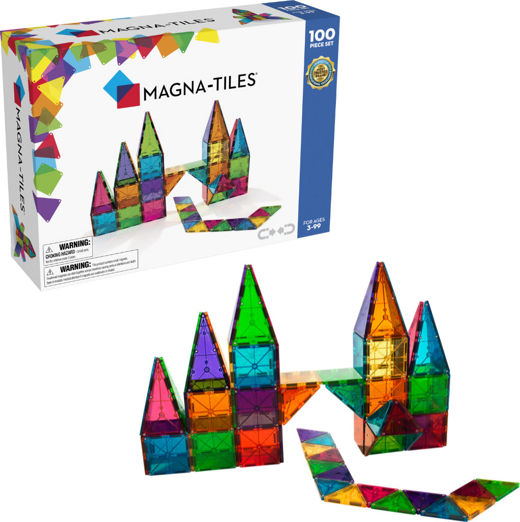 Magna-Tiles Clear Colors 100 Piece Set