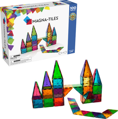 Magna-Tiles Clear Colors 100 Piece Set