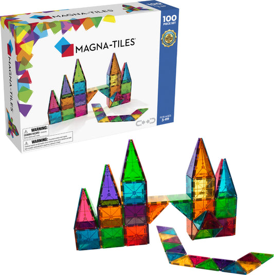 Magna-Tiles Clear Colors 100 Piece Set